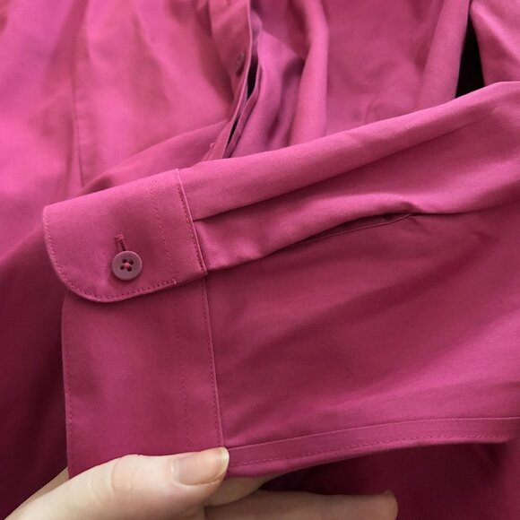 Coldwater Creek Magenta Button-Up Shirt XL Princess Seam - Picture 8 of 12